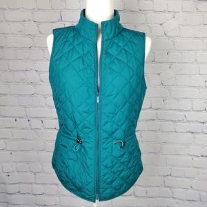 Lafayette 148 quilted turquoise vest Small